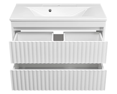 Тумба под раковину MISTY Brevita Balaton - 90 подвесная (белая)