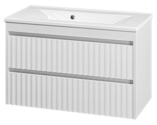 Тумба под раковину MISTY Brevita Balaton - 90 подвесная (белая)