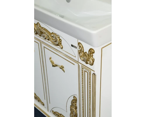 Тумба под раковину Misty Барокко 120 тумба с 3-мя ящ белая патина Л-Бар01120-0133Я