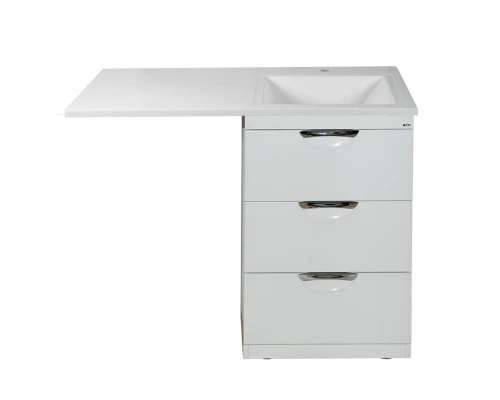 Тумба под раковину Misty Куба - 60 с 3 ящ. под стиральную машину П-Куб01060-0113Я