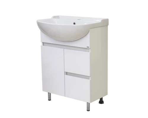 Тумба под раковину Misty Амур - 60 напольная с 2 ящиками Э-Аму01060-0111Я