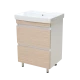 Тумба под раковину Misty Слим - 50 тумба напольная (ЛДСП/2 ящ.) Э-Сл-07050-1922ЯП