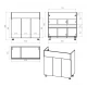 Тумба под раковину Misty Чегет - 85