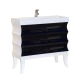 Тумба под раковину Misty Чикаго 100 с 3-мя ящиками черно-белая Л-Чик01100-2413Я