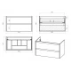 Тумба под раковину Brevita Dallas - 90 подвесная