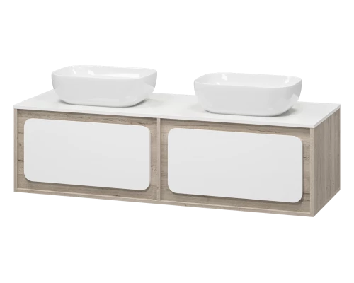 Тумба под раковину Misty Дубль - 150 подвесная