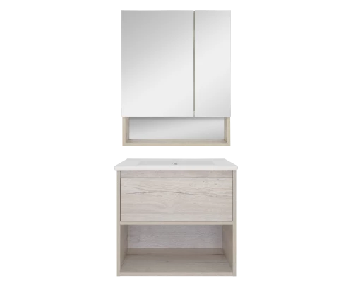 Тумба под раковину Misty Дунай - 60 подвесная с одним ящиком и нишей П-Ду01060-31541Я