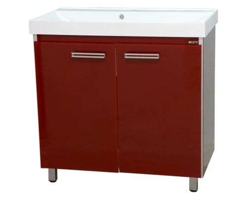 Тумба под раковину Misty Джулия QVATRO - 90 Тумба прямая бордовая Л-Джк01090-1010Пр