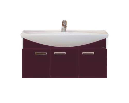 Тумба под раковину Misty Джулия 105 тумба подвесная бордовая Л-Джу01105-1010По