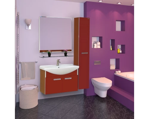 Тумба с раковиной Misty Джулия 85 тумба подвесная оранжевая Л-Джу01085-1310По