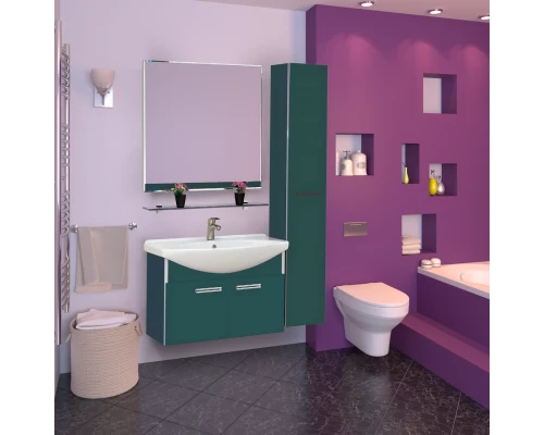 Тумба с раковиной Misty Джулия 85 тумба подвесная зеленая Л-Джу01085-0810По