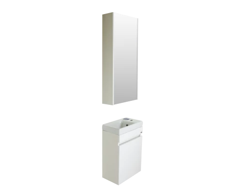 Тумба под раковину Misty Эко мини - 40 подвесная белая Э-ЭкоМ01040-П