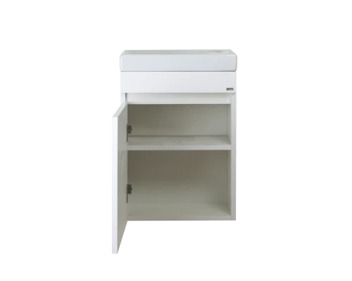 Тумба под раковину Misty Эко мини - 40 подвесная белая Э-ЭкоМ01040-П