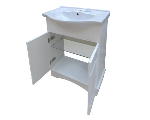 Тумба под раковину Misty Эльбрус - 65 Тумба белая эмаль П-Эль01065-011