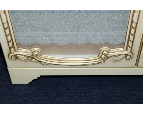 Тумба под раковину Misty Элис - 80 Тумба прямая беж. патина стекло/столешница Л-Эли01080-033Пр