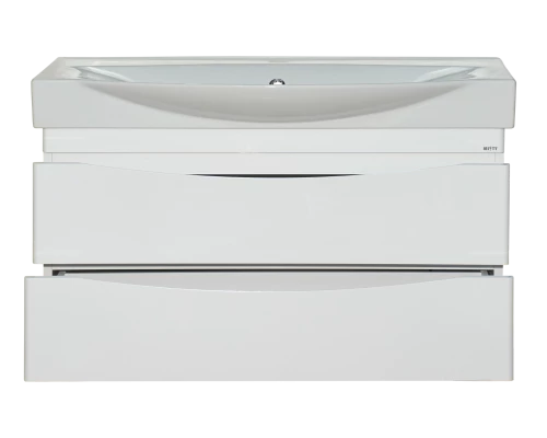 Тумба под раковину Misty Элвис - 105 с 2 ящ. подвесная белая эмаль П-Элв01105-0112ЯПо