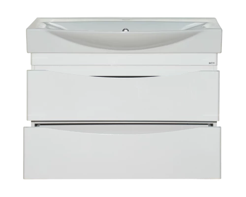 Тумба под раковину Misty Элвис - 85 Тумба подвесная 2 ящ. белая эмаль П-Элв01085-0112ЯПо