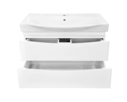 Тумба под раковину Misty Элвис - 105 Тумба напольная с 2 ящ. белая эмаль П-Элв01105-0112Я