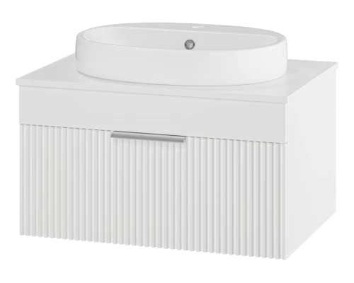 Тумба под раковину Brevita Enfida - 70 подвесная (белая)