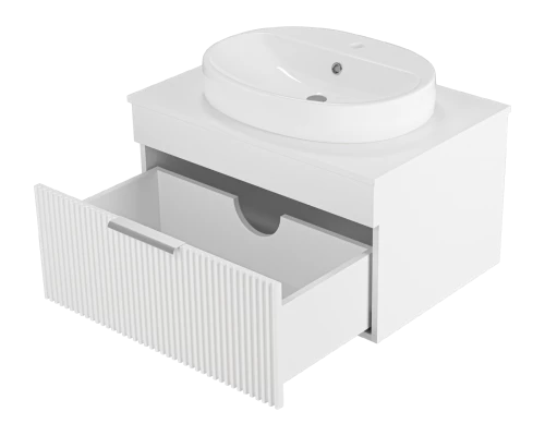 Тумба под раковину Brevita Enfida - 70 подвесная (белая)