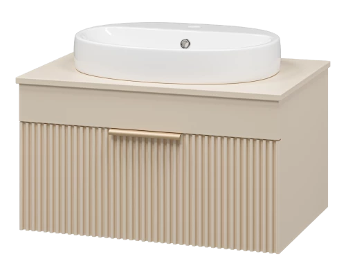 Тумба под раковину Brevita Enfida - 70 подвесная (бежевая)