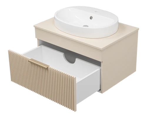 Тумба под раковину Brevita Enfida - 70 подвесная (бежевая)