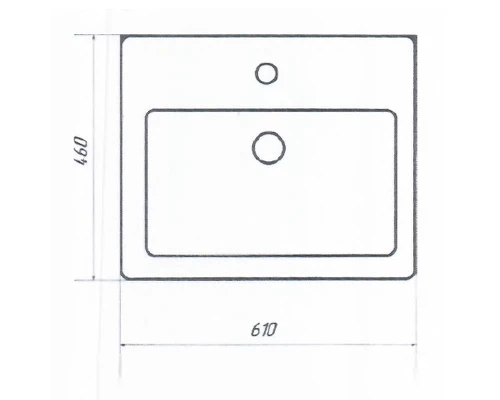 Тумба под раковину Misty Енисей - 60 прямая (пленка) Э-Ени01060-012