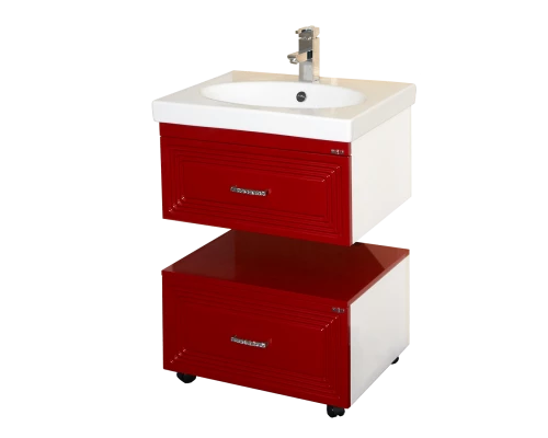 Тумба под раковину Misty Европа 60 красная подвесная П-Евр01060-041По