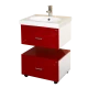 Тумба под раковину Misty Европа 60 красная подвесная П-Евр01060-041По