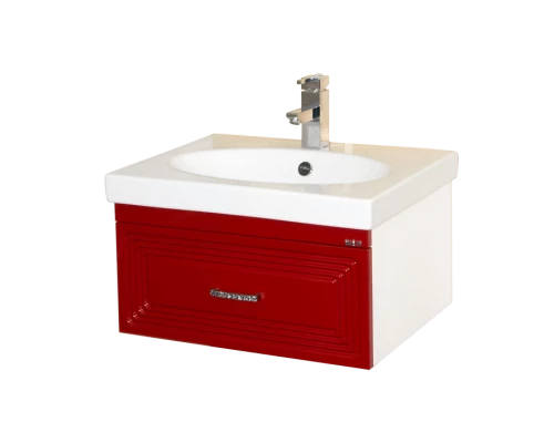 Тумба под раковину Misty Европа 60 красная подвесная П-Евр01060-041По