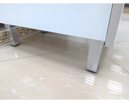 Тумба под раковину Misty Фест - 60 Тумба 2 ящ. Белая эмаль Стекло П-Фст01060-52102Я