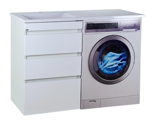 Тумба под раковину Misty Фостер - 55 с 3 ящ. напольная под стиральную машину Э-Фос01055-01Н3Я