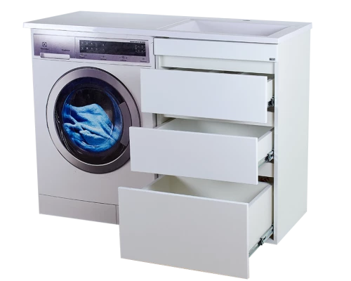 Тумба под раковину Misty Фостер - 55 с 3 ящ. напольная под стиральную машину Э-Фос01055-01Н3Я