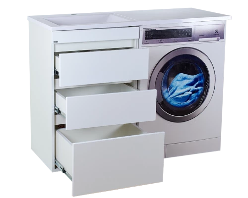 Тумба под раковину Misty Фостер - 55 с 3 ящ. напольная под стиральную машину Э-Фос01055-01Н3Я