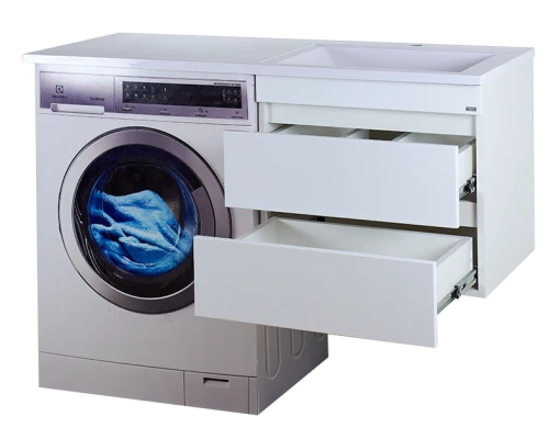 Тумба под раковину Misty Фостер - 55 с 2 ящ. подвесная под стиральную машину Э-Фос01055-012Я