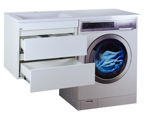 Тумба под раковину Misty Фостер - 55 с 2 ящ. подвесная под стиральную машину Э-Фос01055-012Я