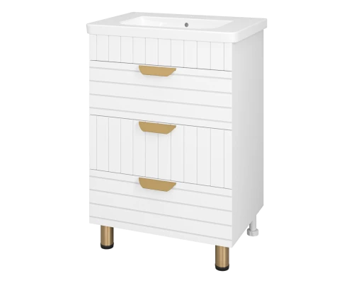 Тумба под раковину Brevita Gloster - 60 (белая)