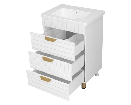 Тумба под раковину Brevita Gloster - 60 (белая)