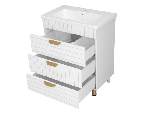 Тумба под раковину Brevita Gloster - 70 (белая)