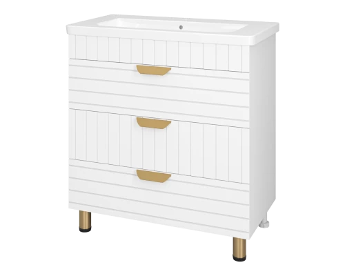 Тумба под раковину Brevita Gloster - 80 (белая)