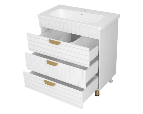 Тумба под раковину Brevita Gloster - 80 (белая)