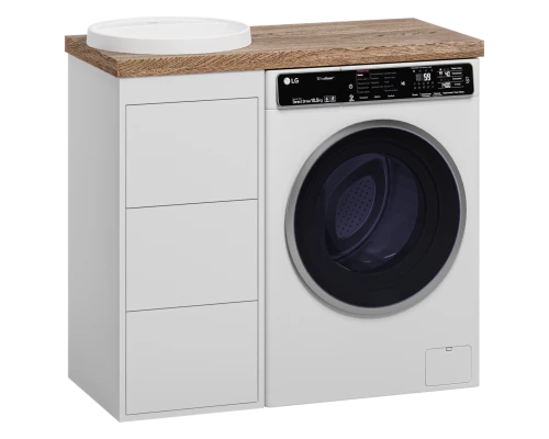 Тумба под раковину Brevita Grafit - 40 под стиральную машину (белая)