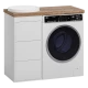 Тумба под раковину Brevita Grafit - 40 под стиральную машину (белая)