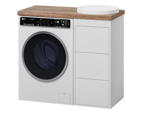 Тумба под раковину Brevita Grafit - 40 под стиральную машину (белая)