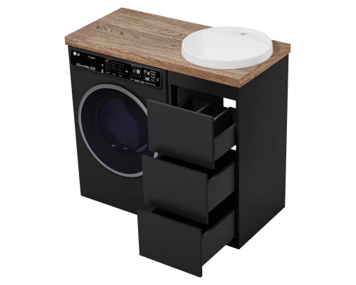Тумба под раковину Brevita Grafit - 40 под стиральную машину (графит)