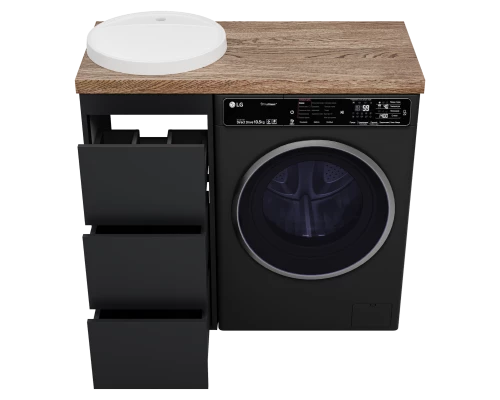 Тумба под раковину Brevita Grafit - 40 под стиральную машину (графит)