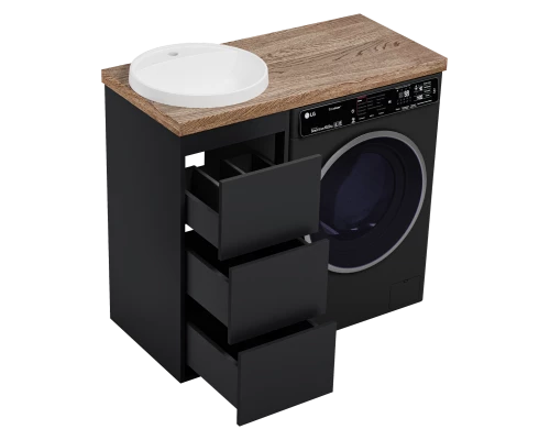 Тумба под раковину Brevita Grafit - 40 под стиральную машину (графит)