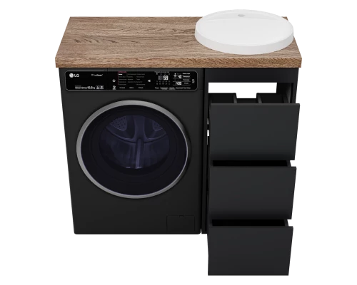 Тумба под раковину Brevita Grafit - 40 под стиральную машину (графит)