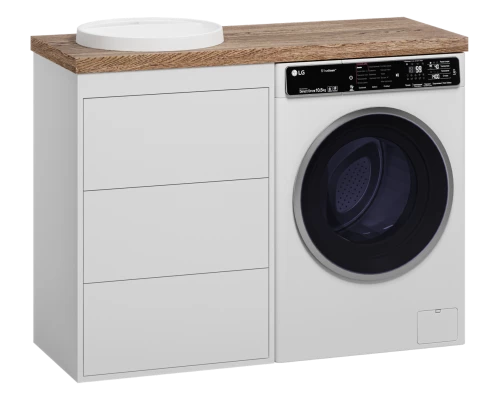 Тумба под раковину Brevita Grafit - 60 под стиральную машину (белая)