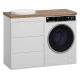 Тумба под раковину Brevita Grafit - 60 под стиральную машину (белая)